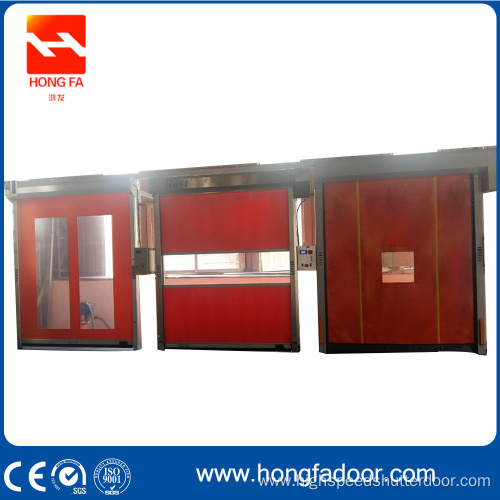 Automatic reset fast track door